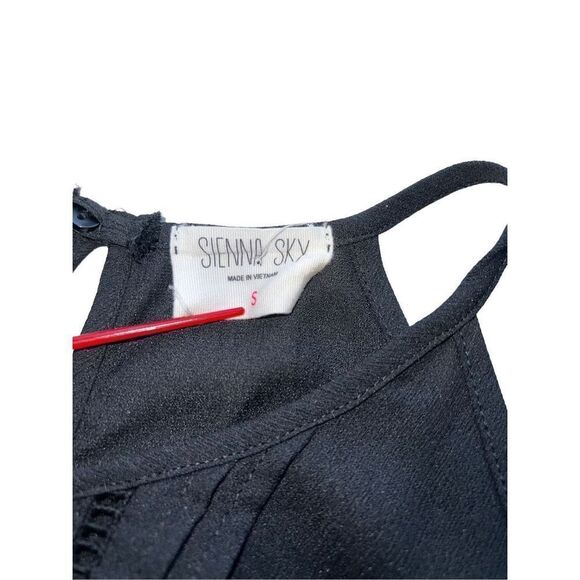 Women’s Sienna Sky Size Small Black Cutout Spaghetti Strap Halter Short Romper - Picture 10 of 12